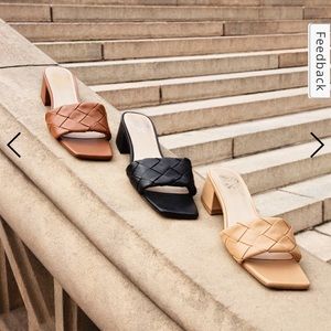 Vince Camuto woven strap, slide-on sandal. Size 8, worn twice!